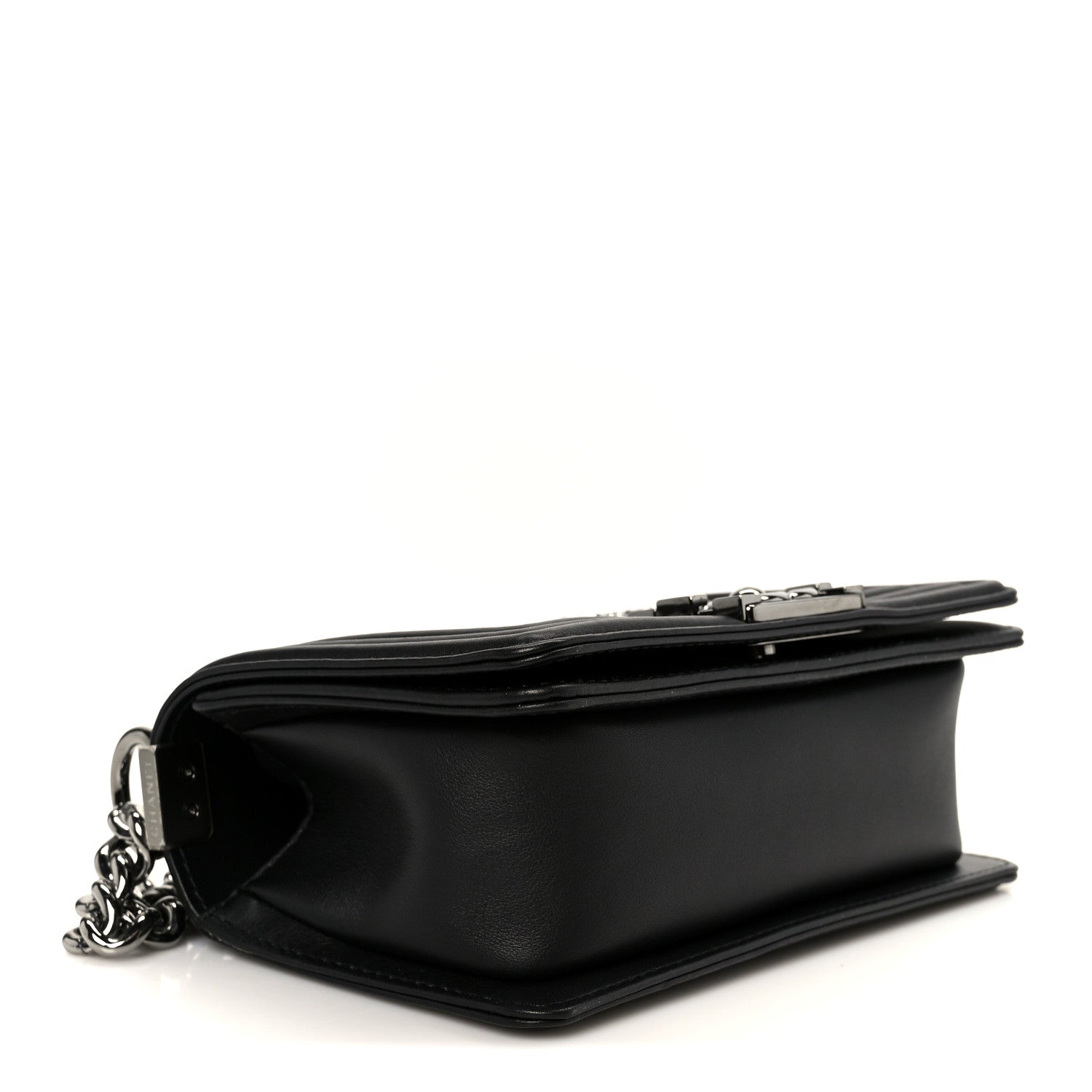 Chanel Calfskin Strass Crystal Small Boy Flap Black 4 of 10