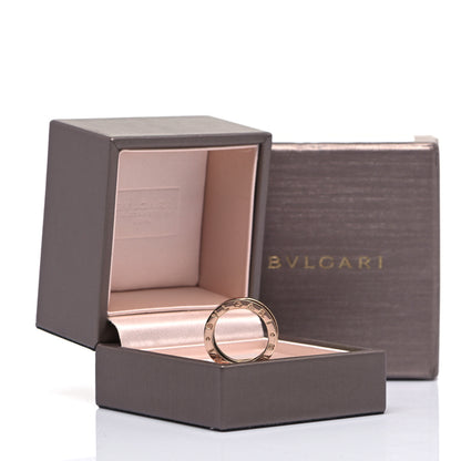 Bulgari 18K Rose Gold Black Ceramic B.Zero1 Two-Band Ring 50 5.25 7 of 7
