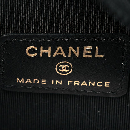 Chanel Tweed Lambskin Quilted Arm Coin Purse Black 6 of 11