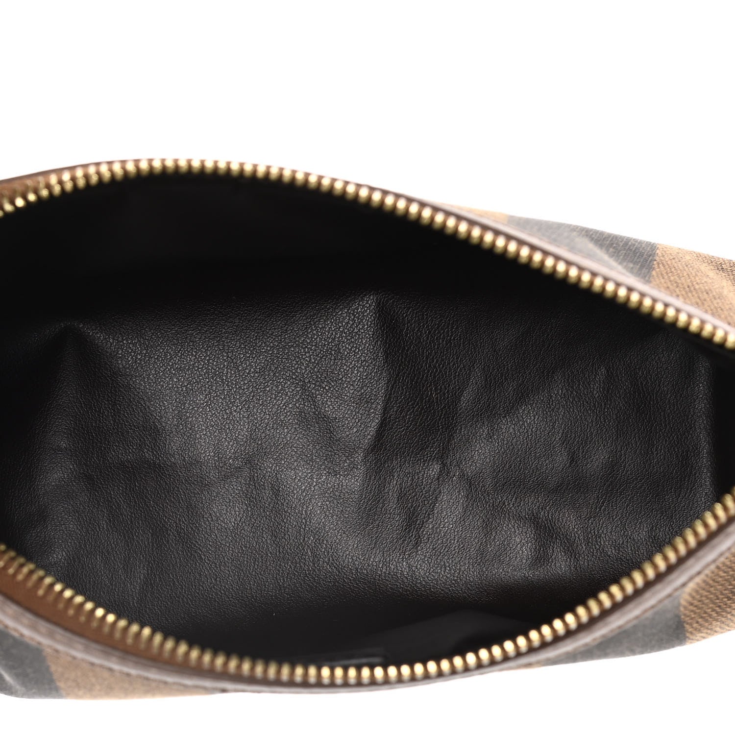 Fendi Pequin Vitello Pouch Tobacco Foresta 5 of 13