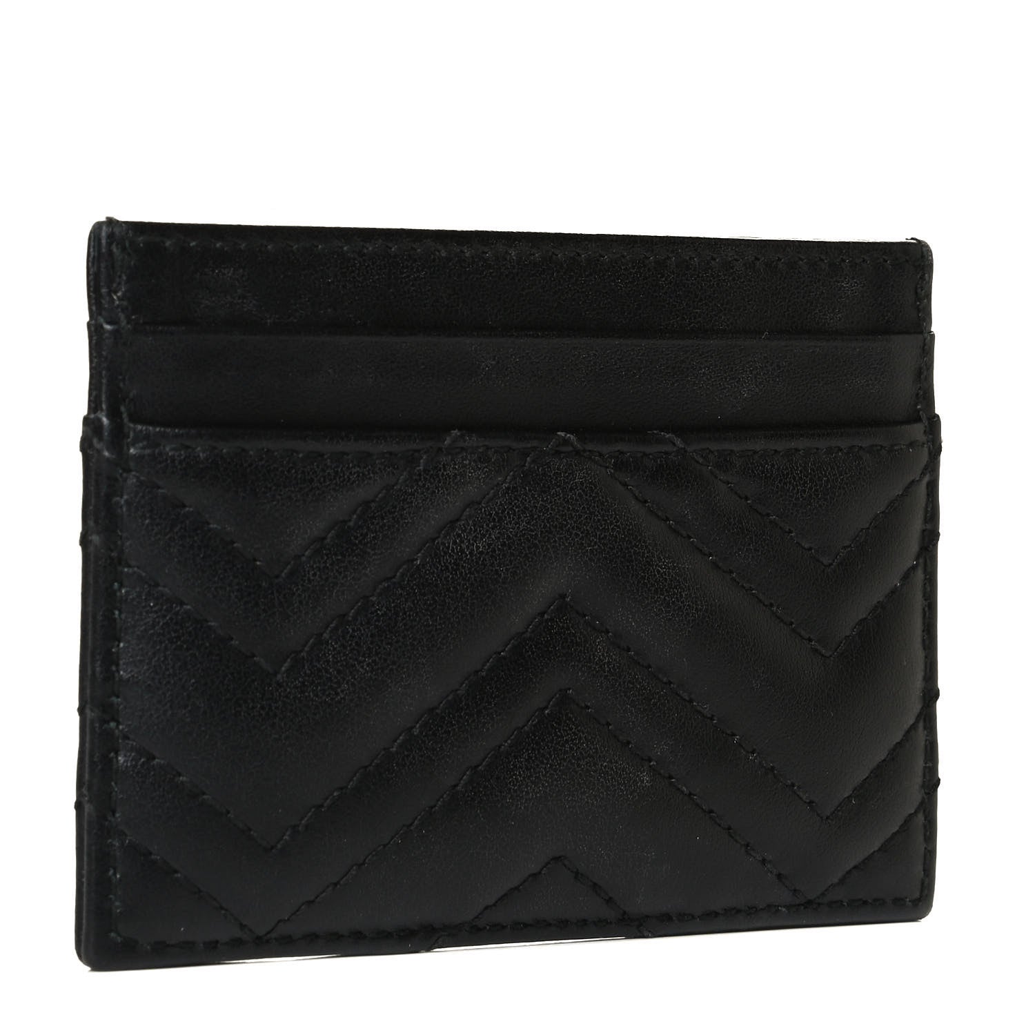 Gucci Calfskin Matelasse GG Marmont Card Holder Black 3 of 7