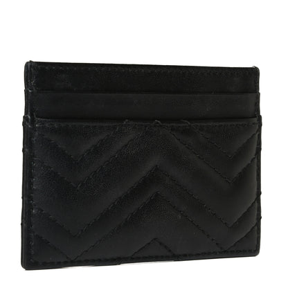 Gucci Calfskin Matelasse GG Marmont Card Holder Black 3 of 7