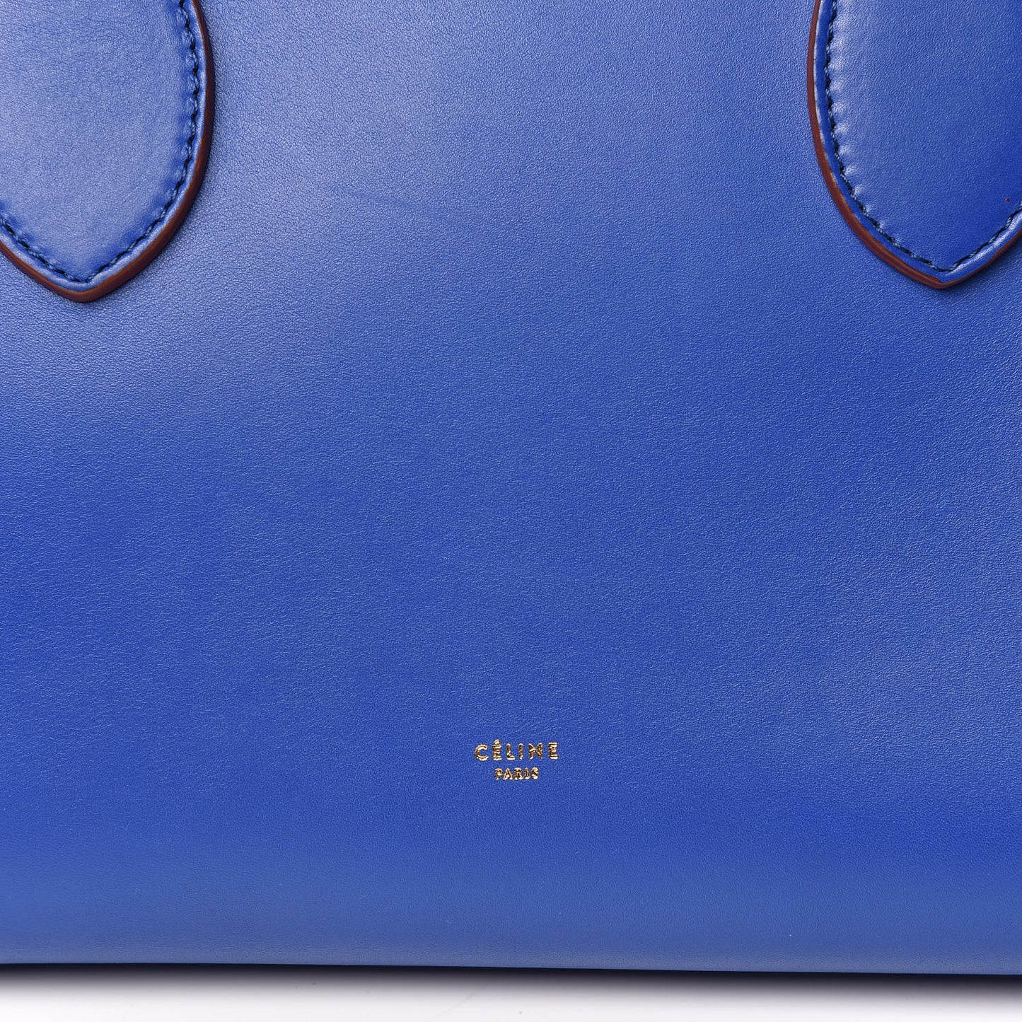 Natural Calfskin Large Tie Knot Tote Royal Blue
