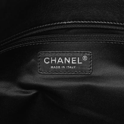 Chanel Patent Tweed Maxi Camellia Petals Flap Black 6 of 15