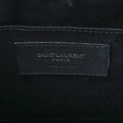 Saint Laurent Calfskin Matelasse Monogram Monochrome Lou Camera Bag Black 5 of 8