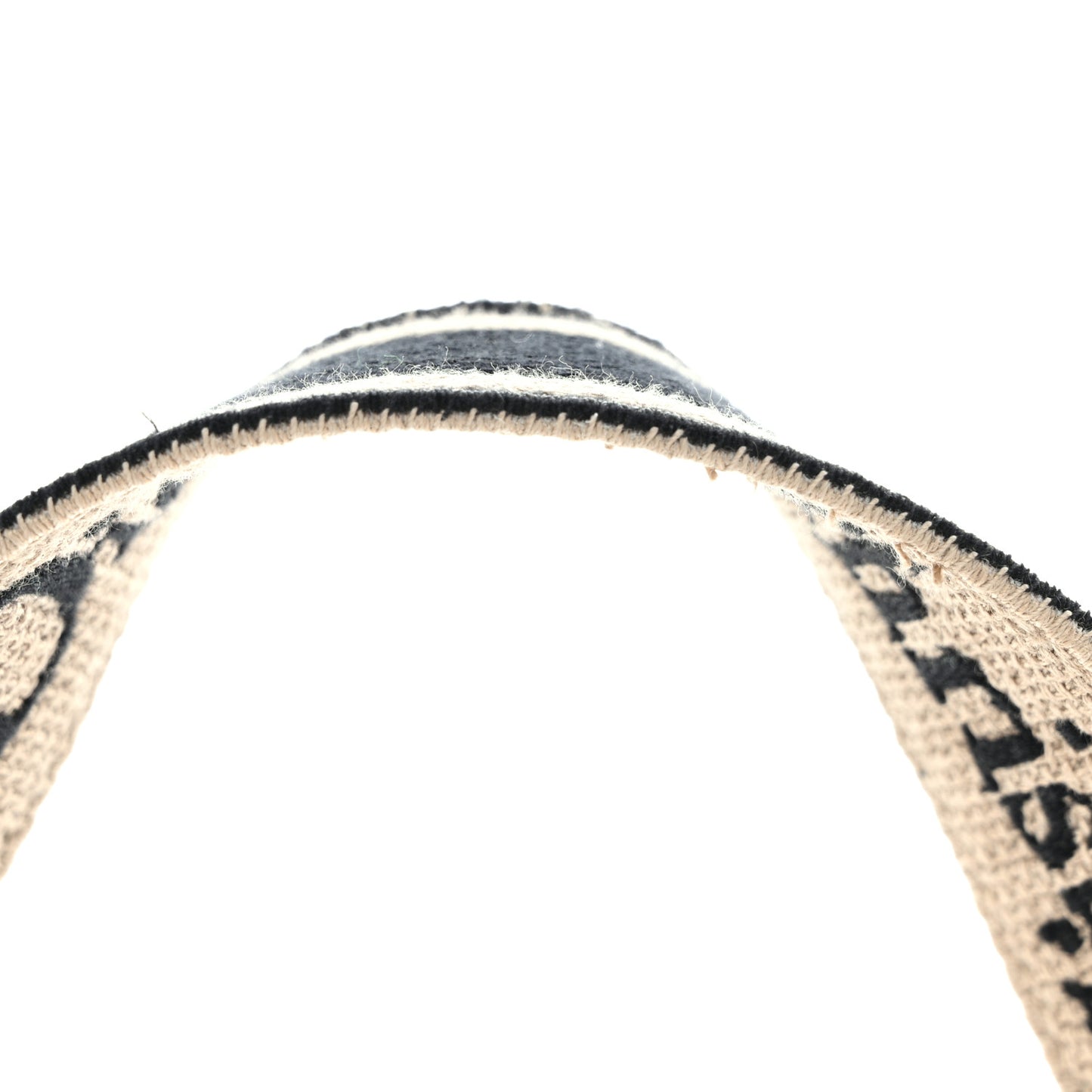 Canvas Embroidered Shoulder Strap Black