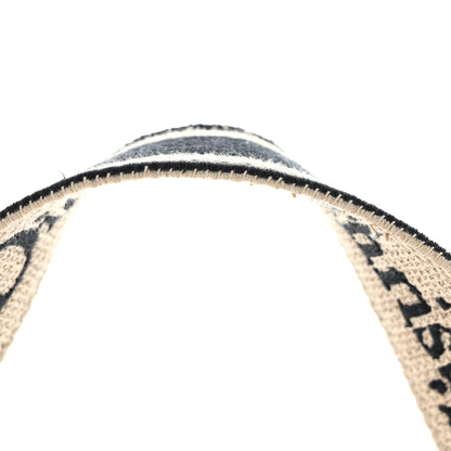 Christian Dior Canvas Embroidered Shoulder Strap Black 8 of 9