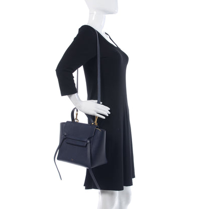 Celine Baby Grained Calfskin Micro Belt Bag Steel Blue 2 of 10