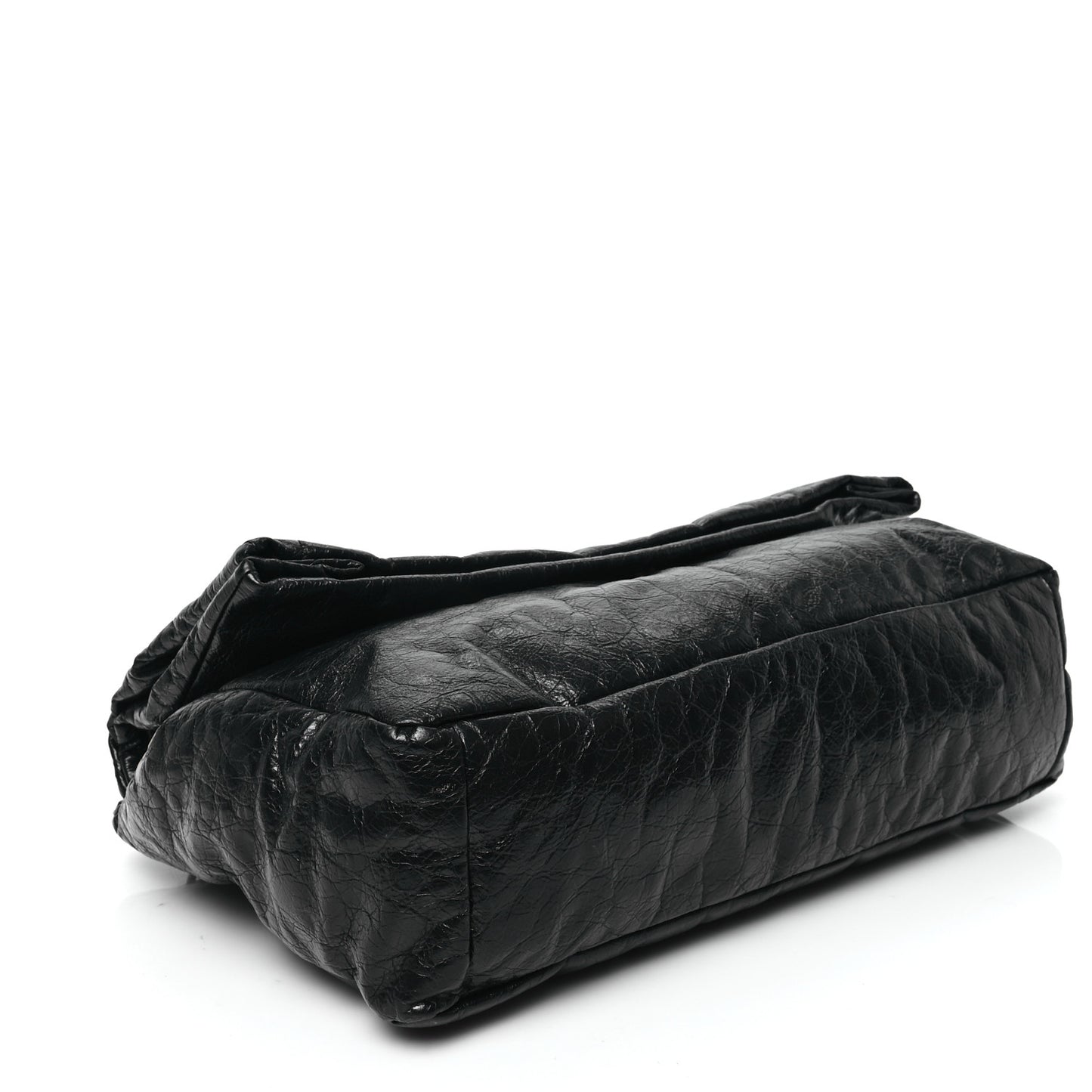 Arena Calfskin Large Monaco Chain Shoulder Bag Black