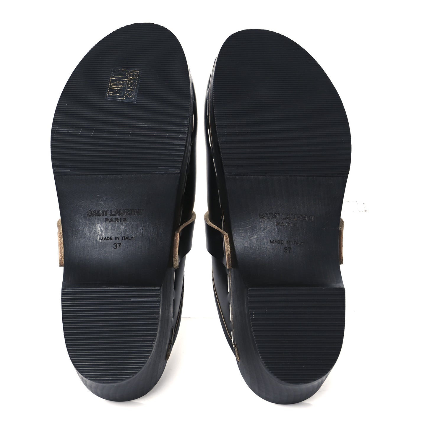 Smooth Calfskin Le Maillon Clogs 37 Black