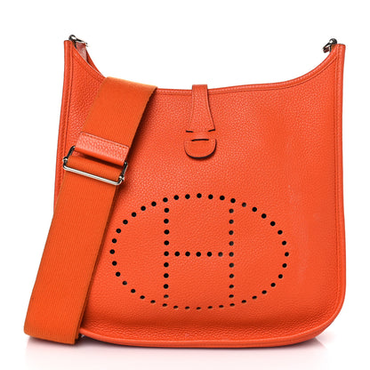 Hermes Taurillon Clemence Evelyne III PM Feu 1 of 10