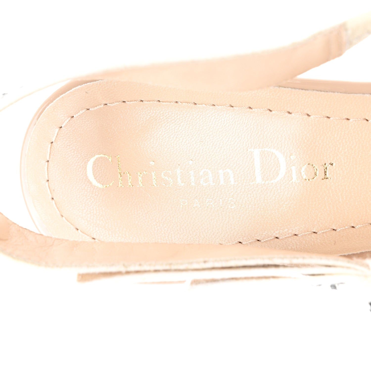 Christian Dior Patent Ribbon J'Adior Slingback 65mm Pumps 38 Nude 7 of 9