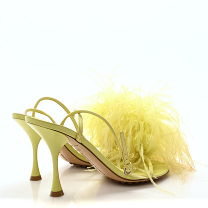 Bottega Veneta Lambskin Feather Dot Sandals 36.5 Seagrass 5 of 8