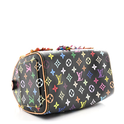 Louis Vuitton Monogram Multicolor Fringe Speedy 25 Black 4 of 11