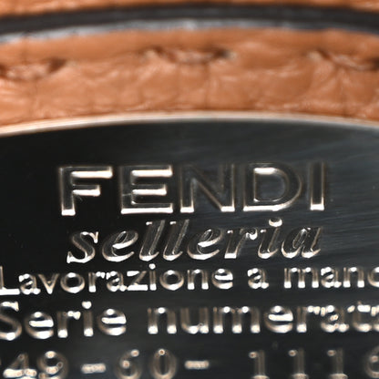 Fendi Cuoio Romano Selleria Bi-Color Mini Peekaboo Iconic Satchel Black Mou 6 of 9