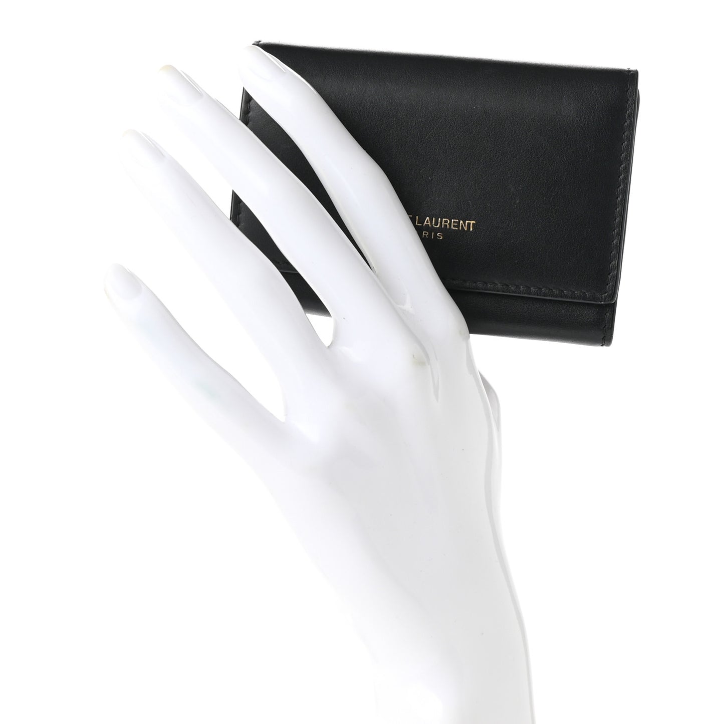 Calfskin Key Holder Pouch Black