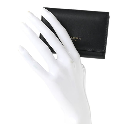 Saint Laurent Calfskin Key Holder Pouch Black 2 of 7