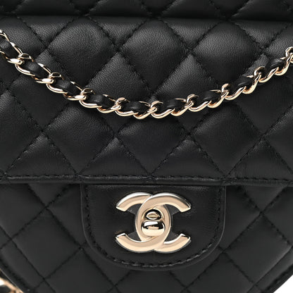 Chanel Lambskin Quilted CC In Love Heart Bag Black 8 of 11