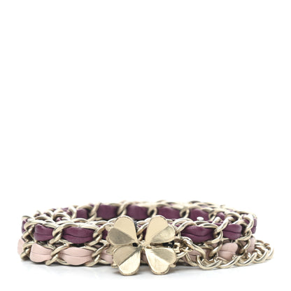 Chanel Lambskin Chain CC Clover Belt Gold Purple Pink 1 of 4
