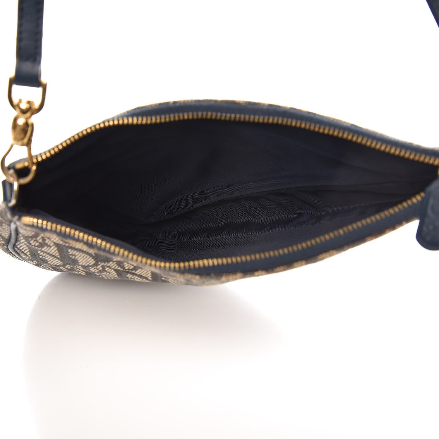 Christian Dior Monogram Mini Saddle Pochette Navy 5 of 11