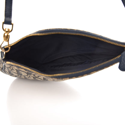 Christian Dior Monogram Mini Saddle Pochette Navy 5 of 11