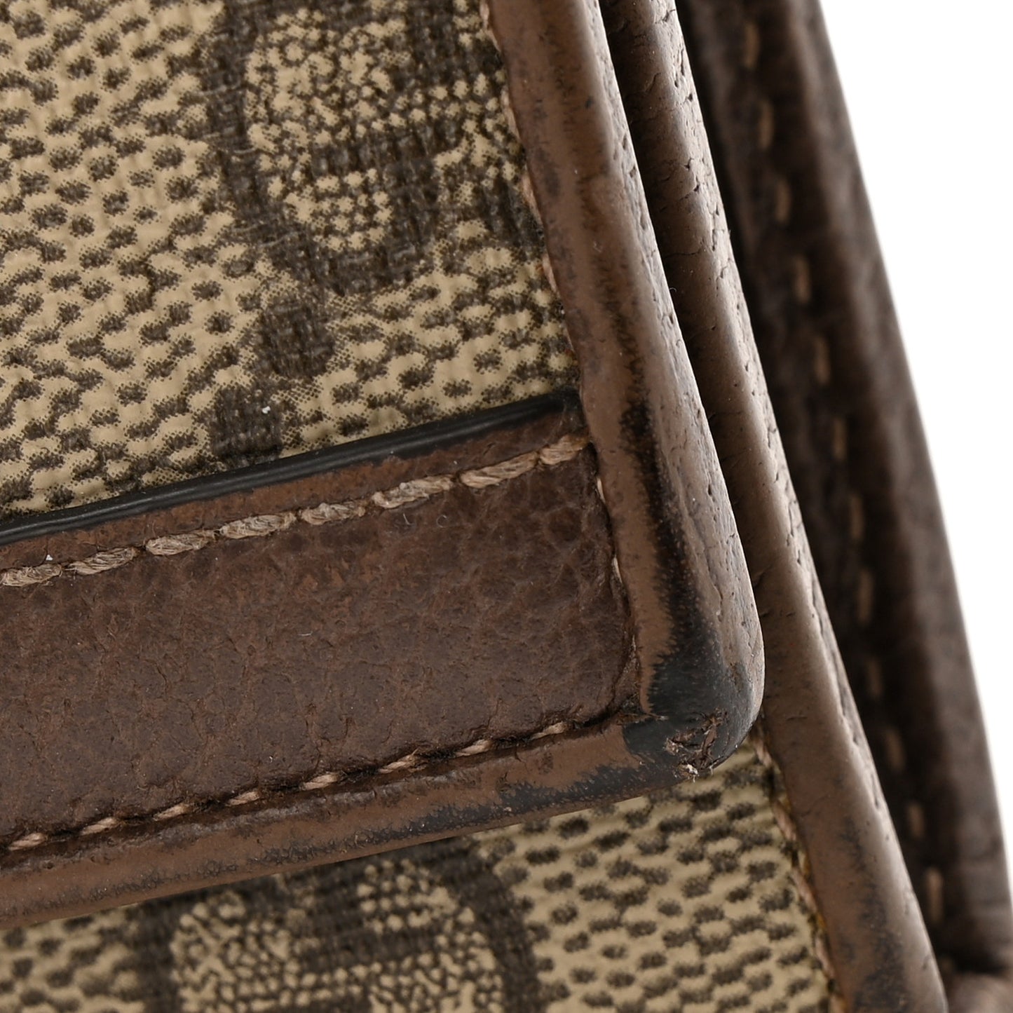 GG Supreme Monogram Web Ophidia Wallet On Chain Brown