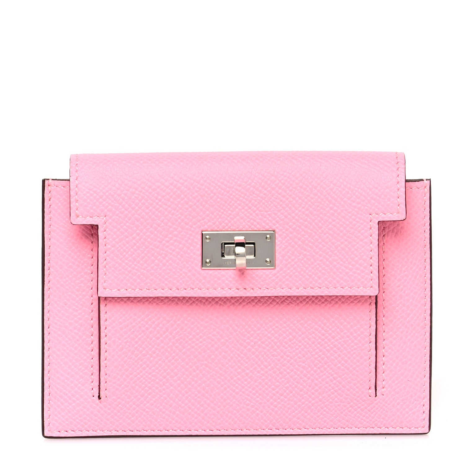 Hermes Epsom Kelly Pocket Compact Wallet Rose Confetti 1 of 8