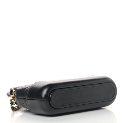 Chanel Aged Calfskin Quilted Small Gabrielle Clutch With Chain Black 4 of 10