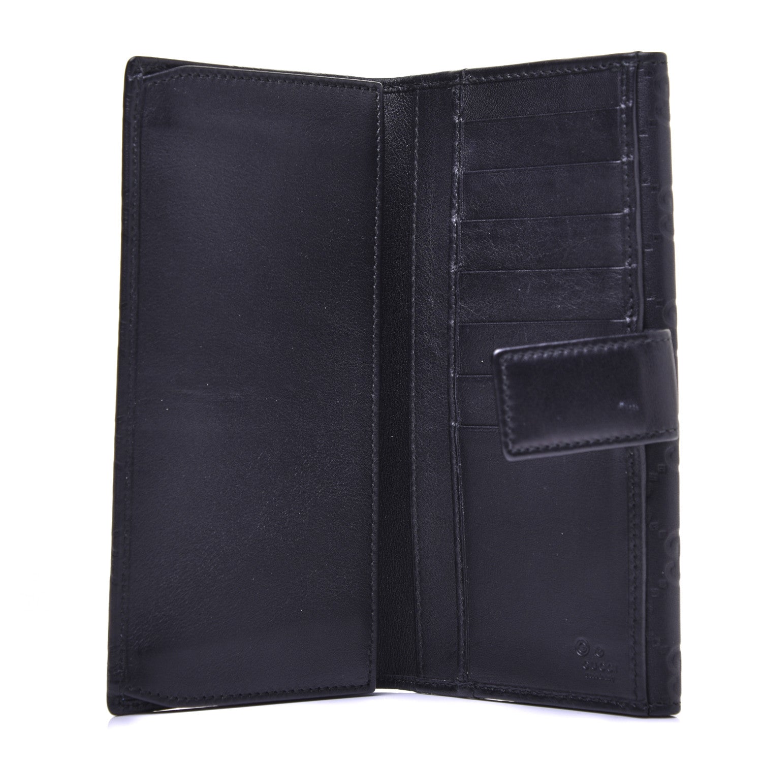 Gucci Guccissima Punch Continental Flap Wallet Black 6 of 17