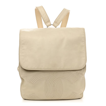 Chanel Lambskin CC Flap Backpack White 1 of 19