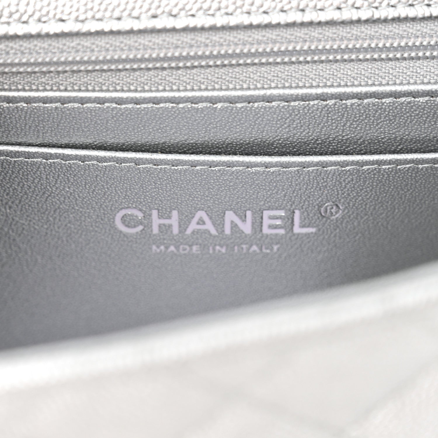 Chanel Metallic Caviar Quilted Mini Top Handle Rectangular Flap Silver 6 of 10