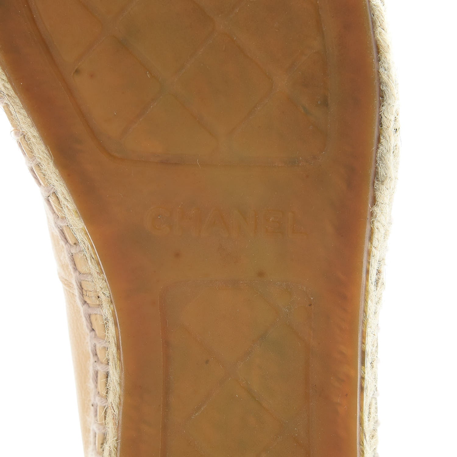 Chanel Lambskin CC Espadrilles 40 Beige Black 9 of 18