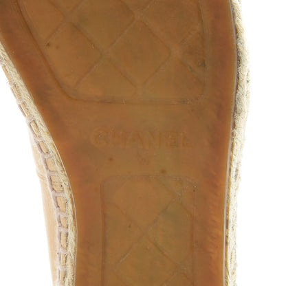 Chanel Lambskin CC Espadrilles 40 Beige Black 9 of 18