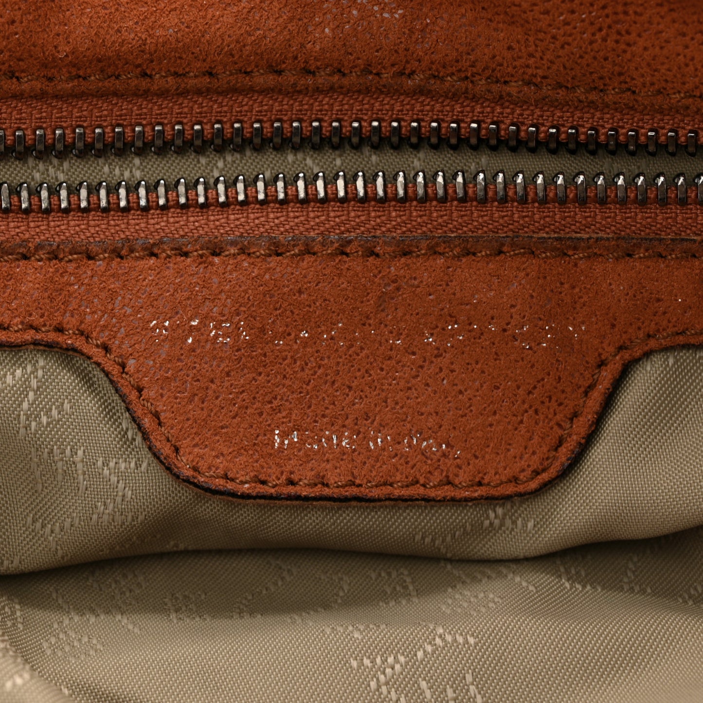 Shaggy Deer Falabella Fold Over Tote Brandy