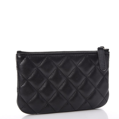 Chanel Lambskin Quilted Small Cosmetic Case Black 3 of 8