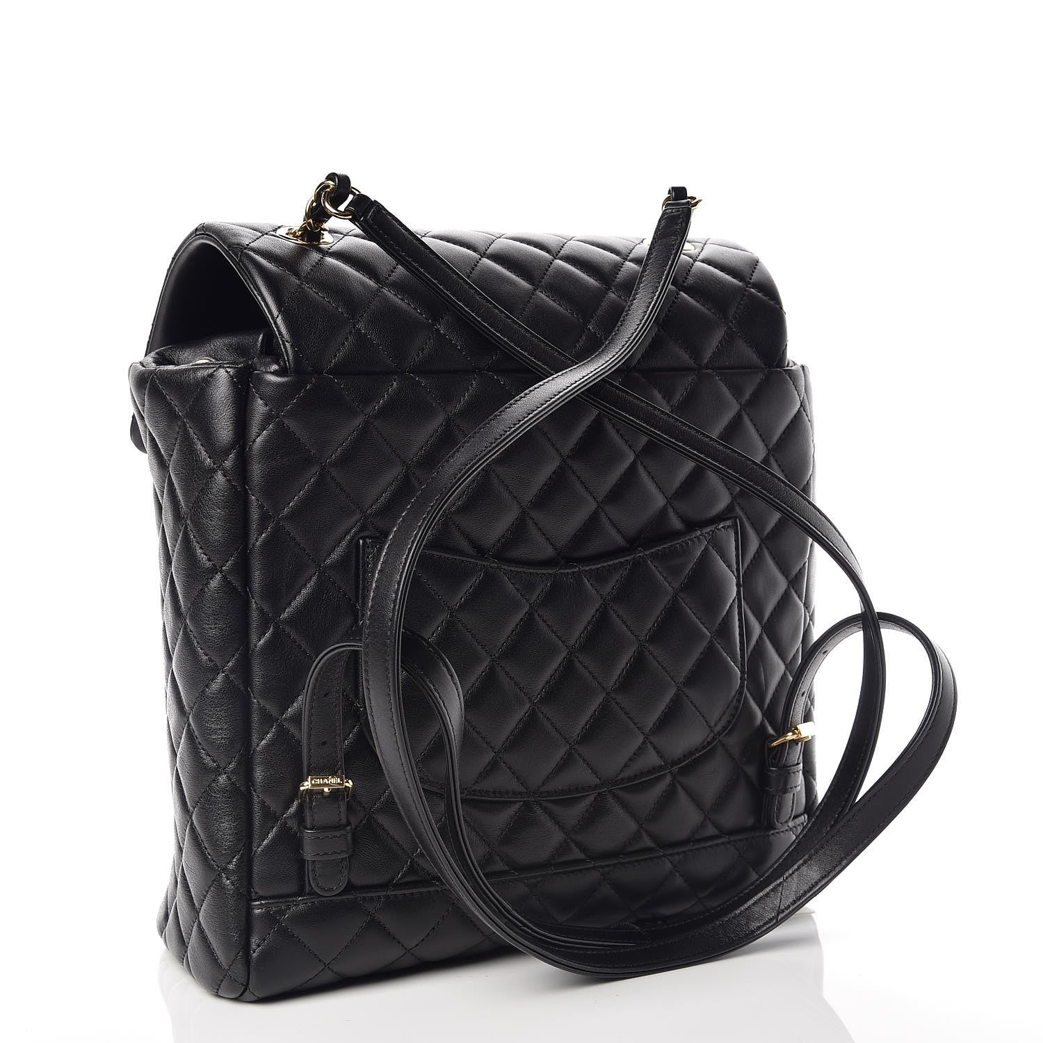 Chanel Lambskin Quilted Large Urban Spirit Backpack Black 3 of 10