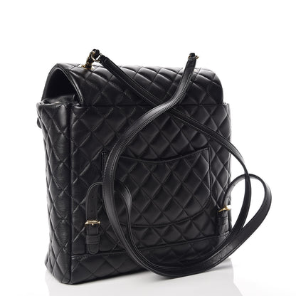 Chanel Lambskin Quilted Large Urban Spirit Backpack Black 3 of 10