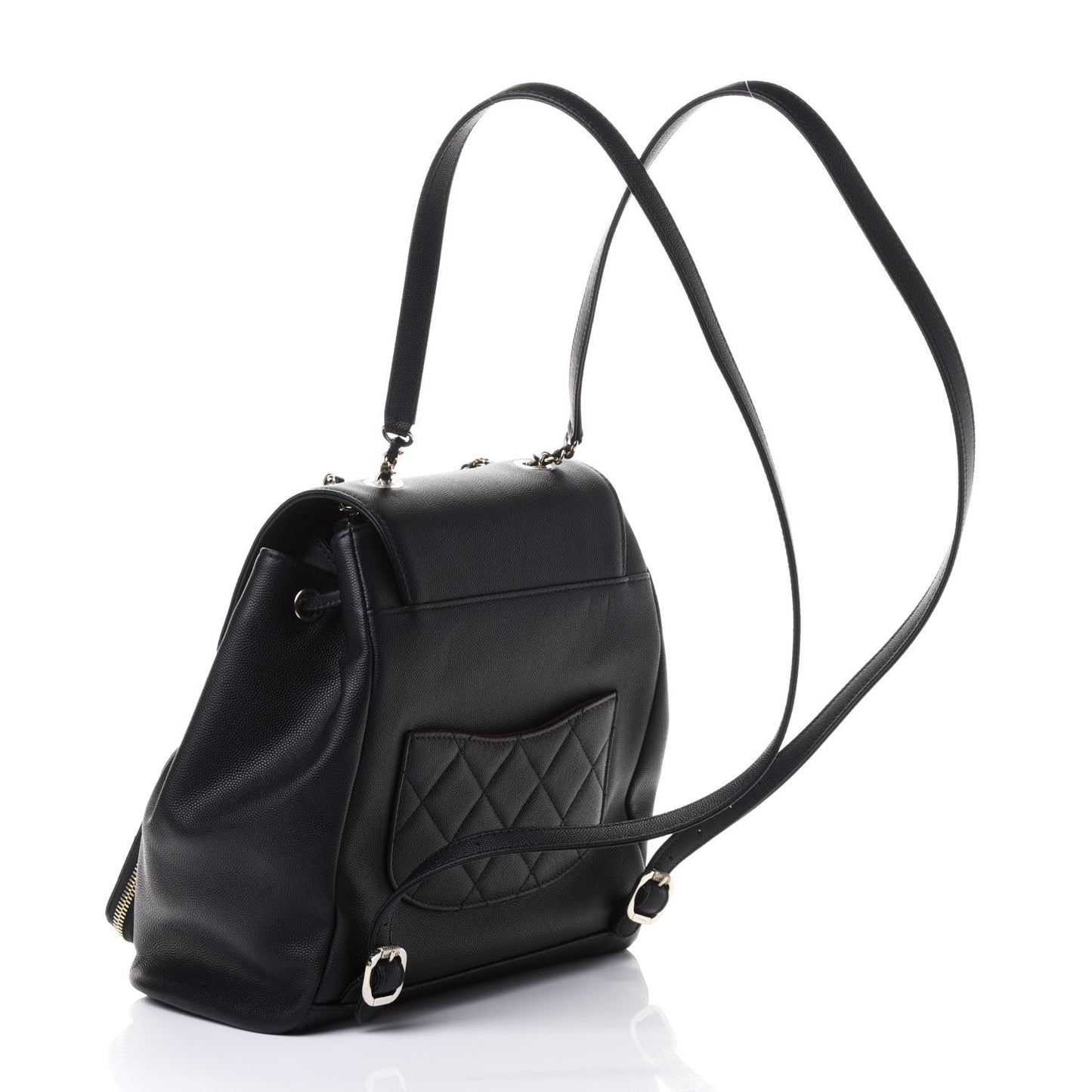 Caviar Quilted Business Affinity Backpack Black