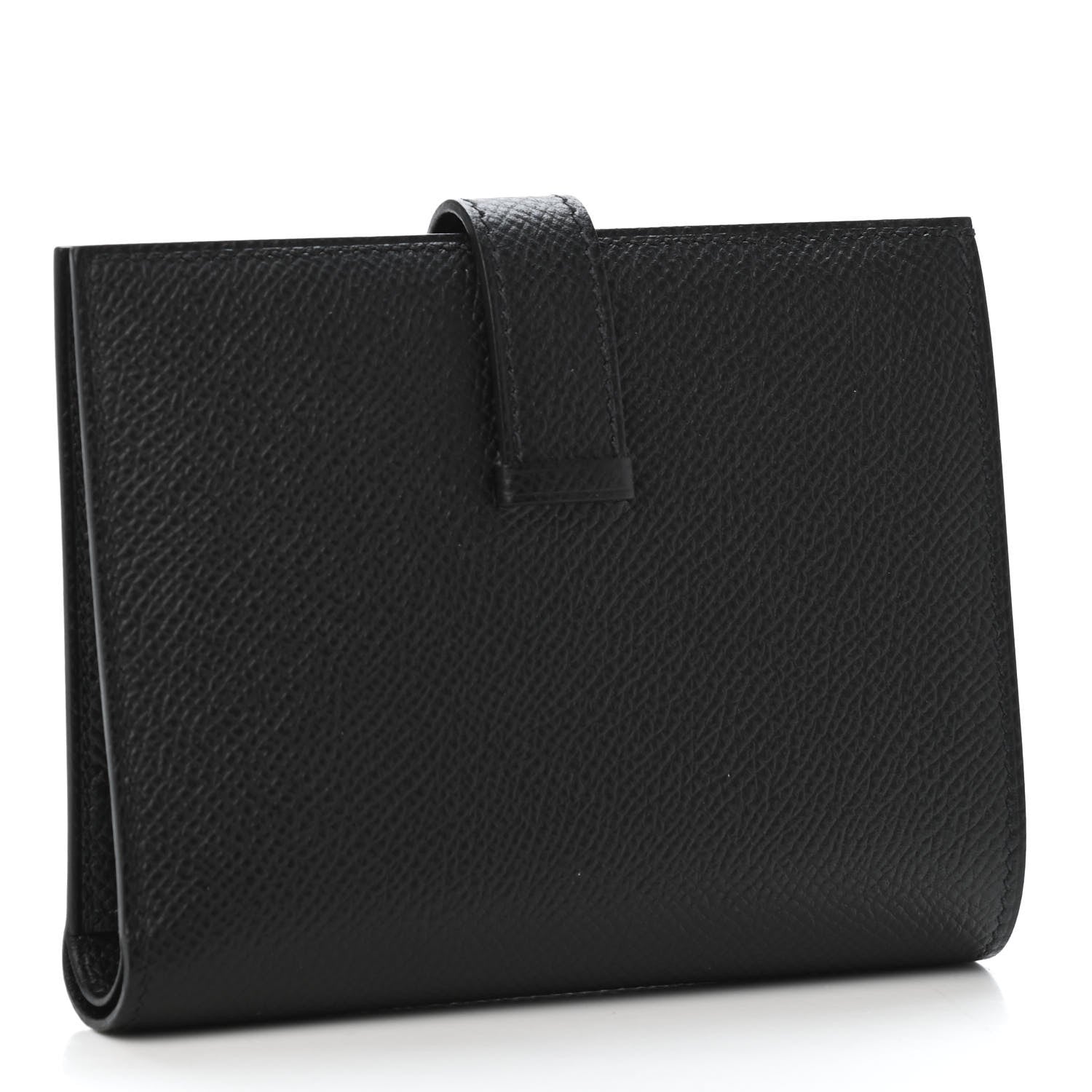 Hermes Epsom Bearn Compact Wallet Black 2 of 4