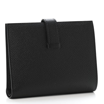 Hermes Epsom Bearn Compact Wallet Black 2 of 4