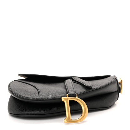 Christian Dior Grained Calfskin Saddle Bag Black 4 of 10