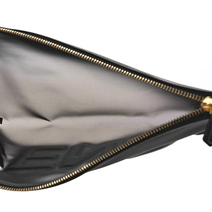 Fendi Mesh Vitello King Logo Embroidered Large Flat Pouch Black 5 of 8