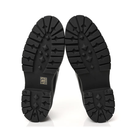 Hermes Glazed Calfskin Womens Hitch Loafers 41 Black 5 of 8