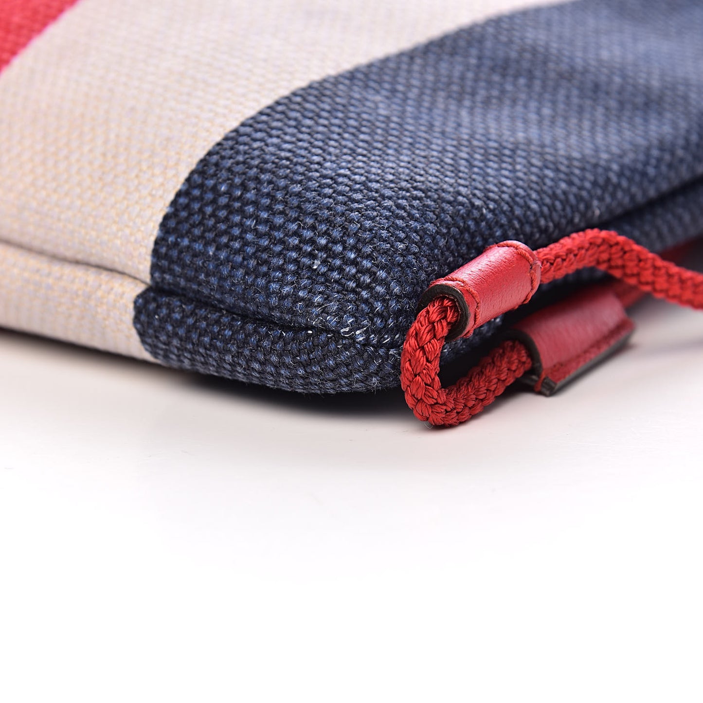 Canvas Logo Sylvie Stripe Drawstring Backpack Red