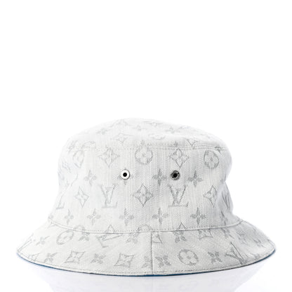 Louis Vuitton Monogram Denim Transformable Bob Bucket Hat 60 Blue 3 of 8