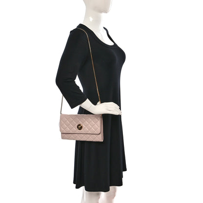 Versace Lambskin Quilted Medusa Wallet On Chain Crossbody Light Pink 2 of 8