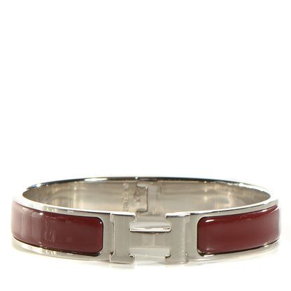 Hermes Enamel Narrow Clic Clac H Bracelet GM Bourgogne 1 of 6