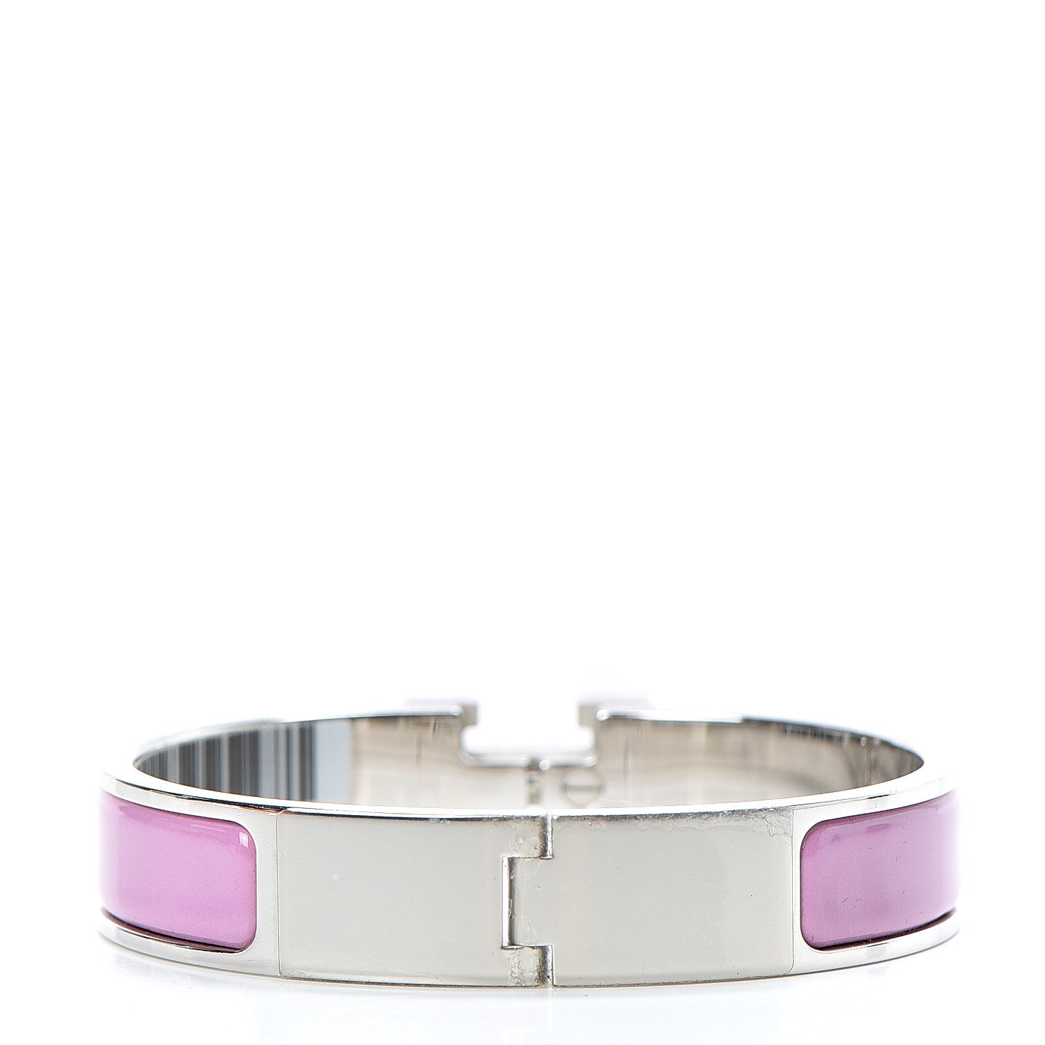 Hermes Enamel Narrow Clic Clac H Bracelet PM Rose Cendre 3 of 6