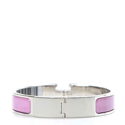 Hermes Enamel Narrow Clic Clac H Bracelet PM Rose Cendre 3 of 6