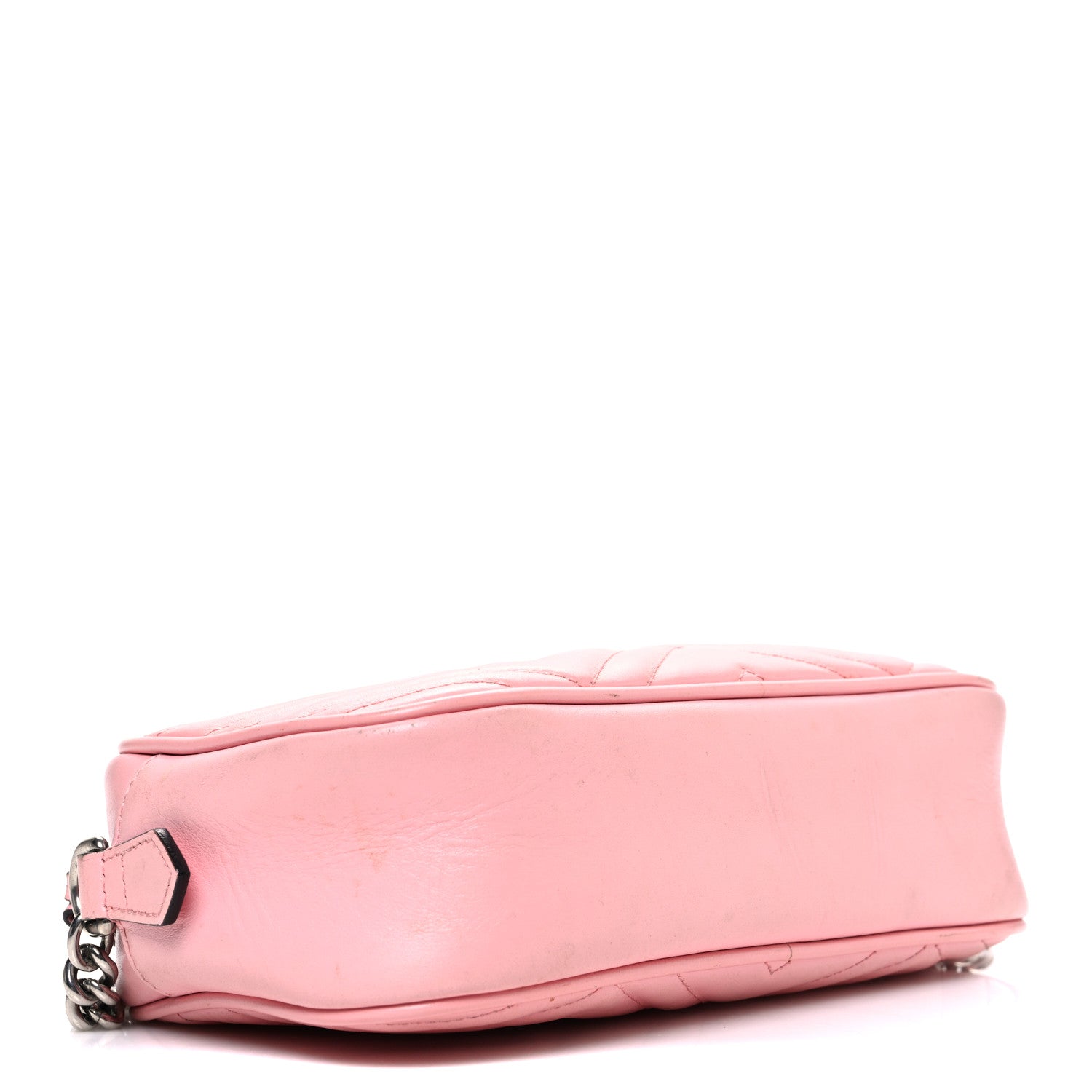 Gucci Calfskin Matelasse Small GG Marmont Chain Shoulder Bag Wild Rose 4 of 12